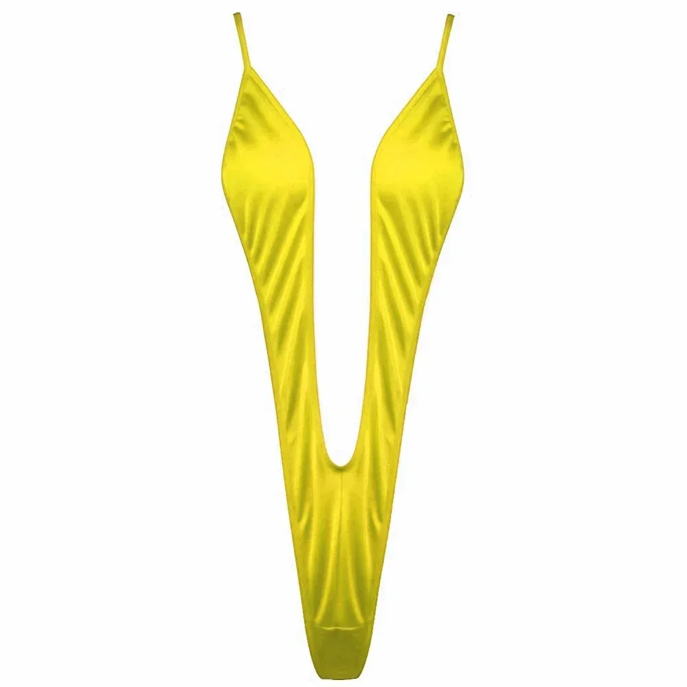 Female Sexy Lingerie Backless Bodysuit Deep V Three Point Bikini Swimsuit Temptation Suspenders Tight Thin Women Bikinis