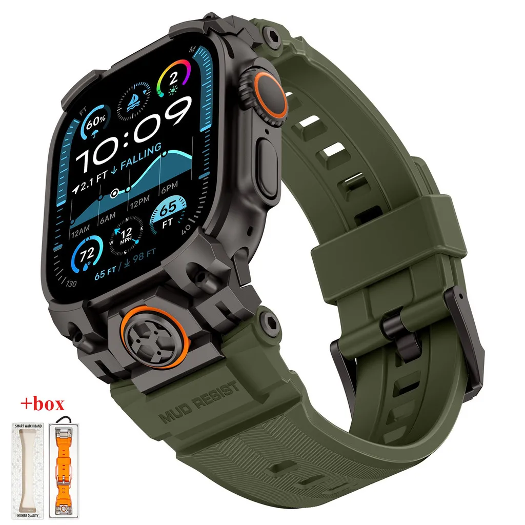 Luxury Titanium Silicone Sports Strap for Apple Watch - Premium Bracelet Accessories