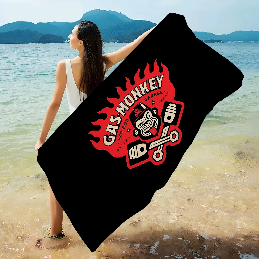 Gas Monkey Garage Microfiber Bath Towel Soft Water Absorbing Breathable For Girl Kids Decorative Cartoon Beach