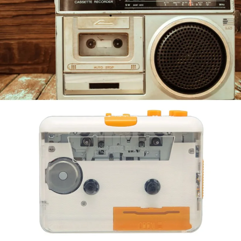 EOENKK USB Cassette Converter Plug and Play Portable MP3 Music Tape Player with Earphone for IPod PC 2