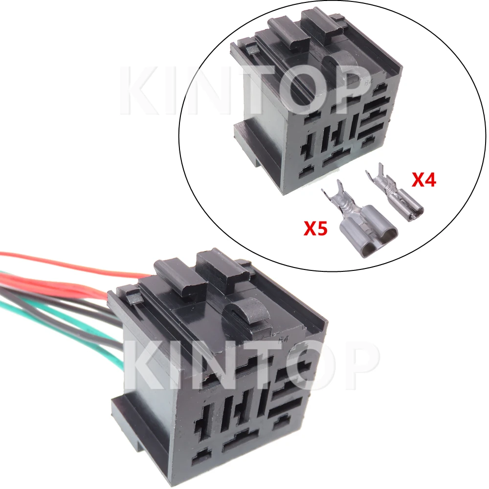 

1 Set 9 Pins Auto Starter Wiring Terminal Plug Automotive Relay Connector Car Fuse Socket with Wires