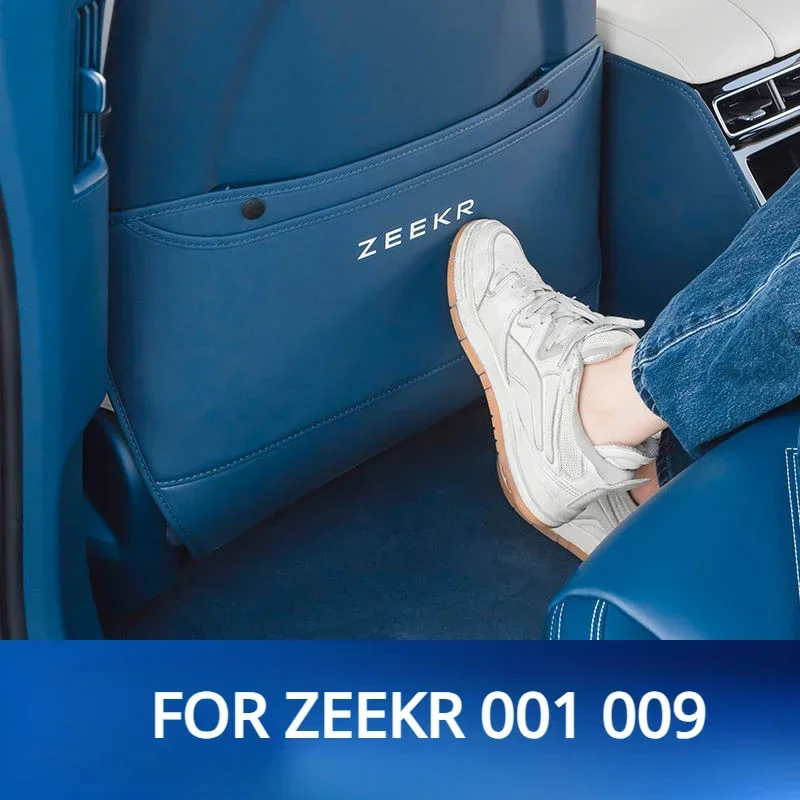 For Zeekr 2pcs Leather Car Seat Protector Car Seat Anti Kick Pad Seat Back Protector Mats 001 EV-009 X Krypton