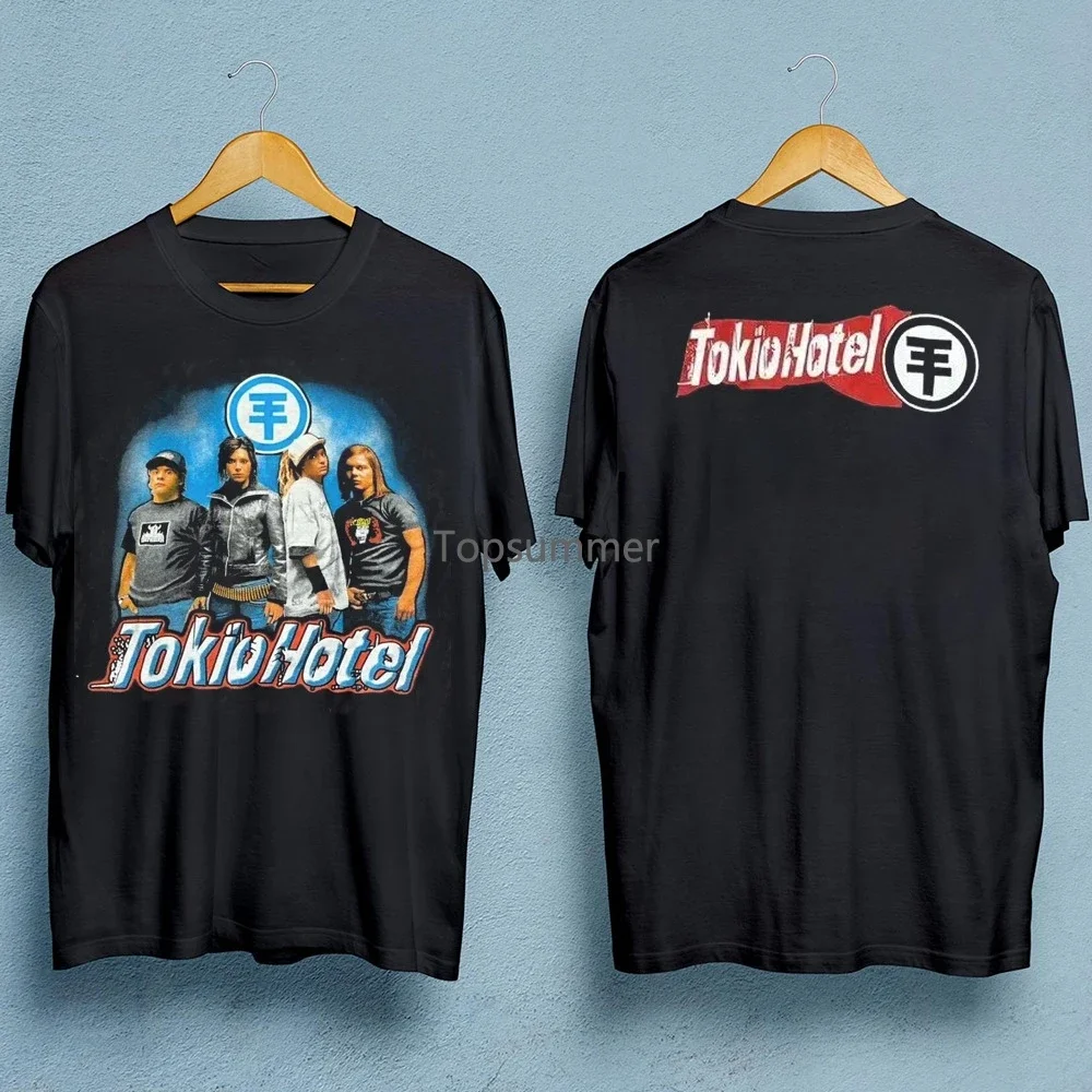 

Vtg Tokio Hotel Double-Sided Black T-Shirt Short Sleeve All Sizes 1F770