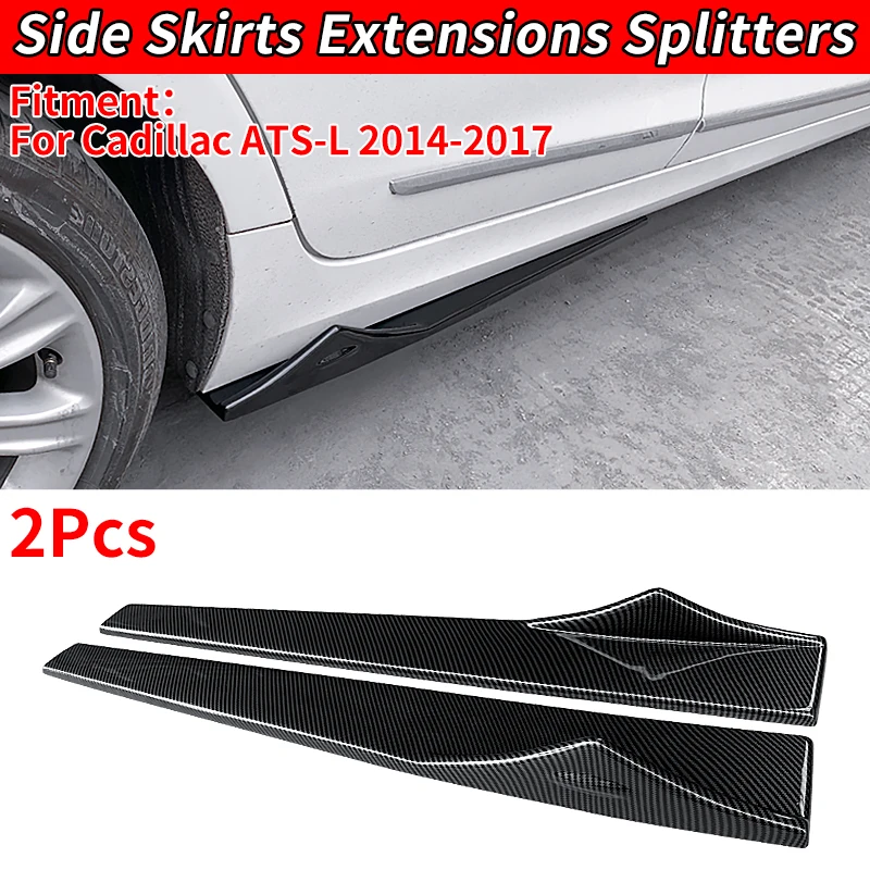 

For Cadillac ATS-L 2014-2017 Car Side Skirts Accessories Bumper Spoiler Protective Panels Anti-Crash Diffuser Lip Protector ABS