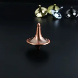 Silver Metal Gyro with Totem Design - Precision Spinning Top (Red bronze With hole)