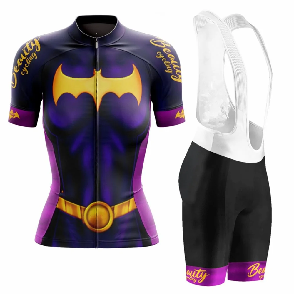 Women's Bib Shorts Cycling Pro Breathable Bicycle Jersey Short Sleeve Team Maillot Sets MTB Clothing Ropa Ciclismo Sportswear 4