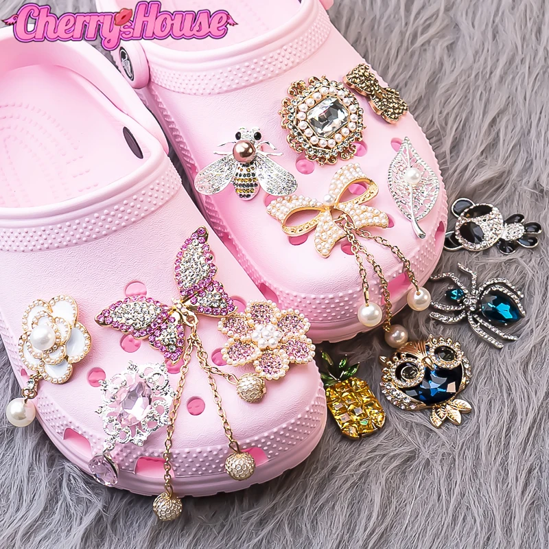 Metal Rhinestone Perfume Bottle No. 5 Croc Shoes Charms Bling Shoe  Decoration Girl's Shinny Croc Accessories - AliExpress