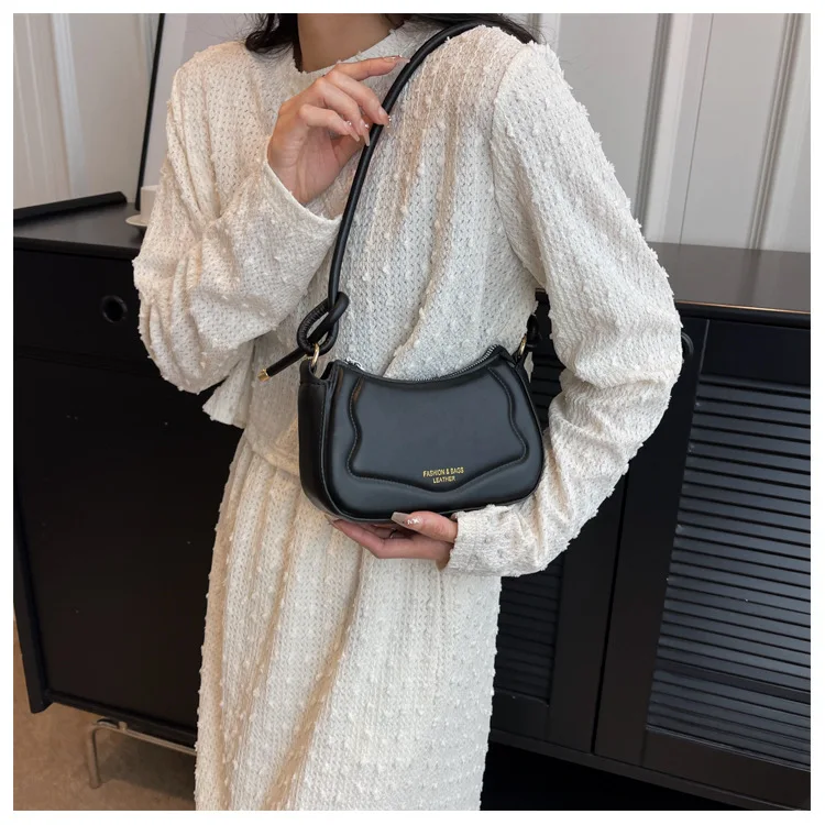 

2023 New PU Leather Shoulder Bags Underarm Crossbody Bag Designer Hobos Handbag Brand Designer Women's Bags Saddle Bag