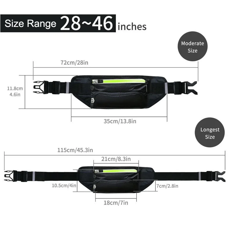 Sport Trail Running Belt Waist Bag Hydration Jogging Pouch Water Bottle Fanny Pack Men Women Gym Fitness Cycling Money Belt Bags 2