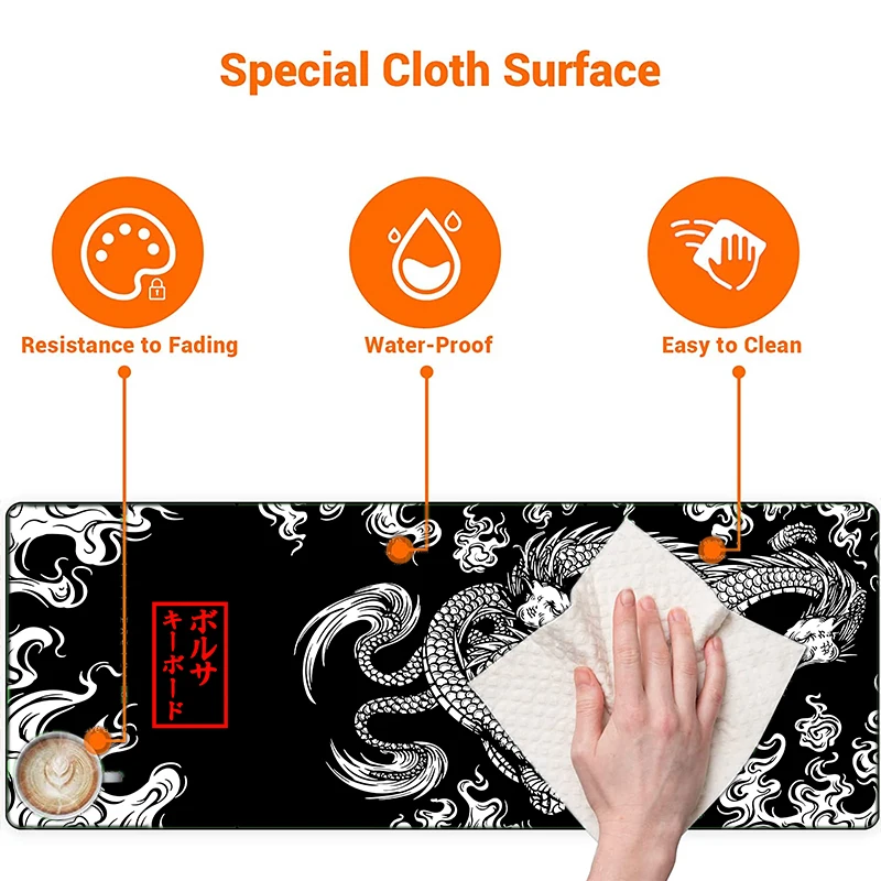 Estilo Chinês Computador Mouse Pad Jogos Acessórios Teclado Tapete Deskmat - Imagem 3