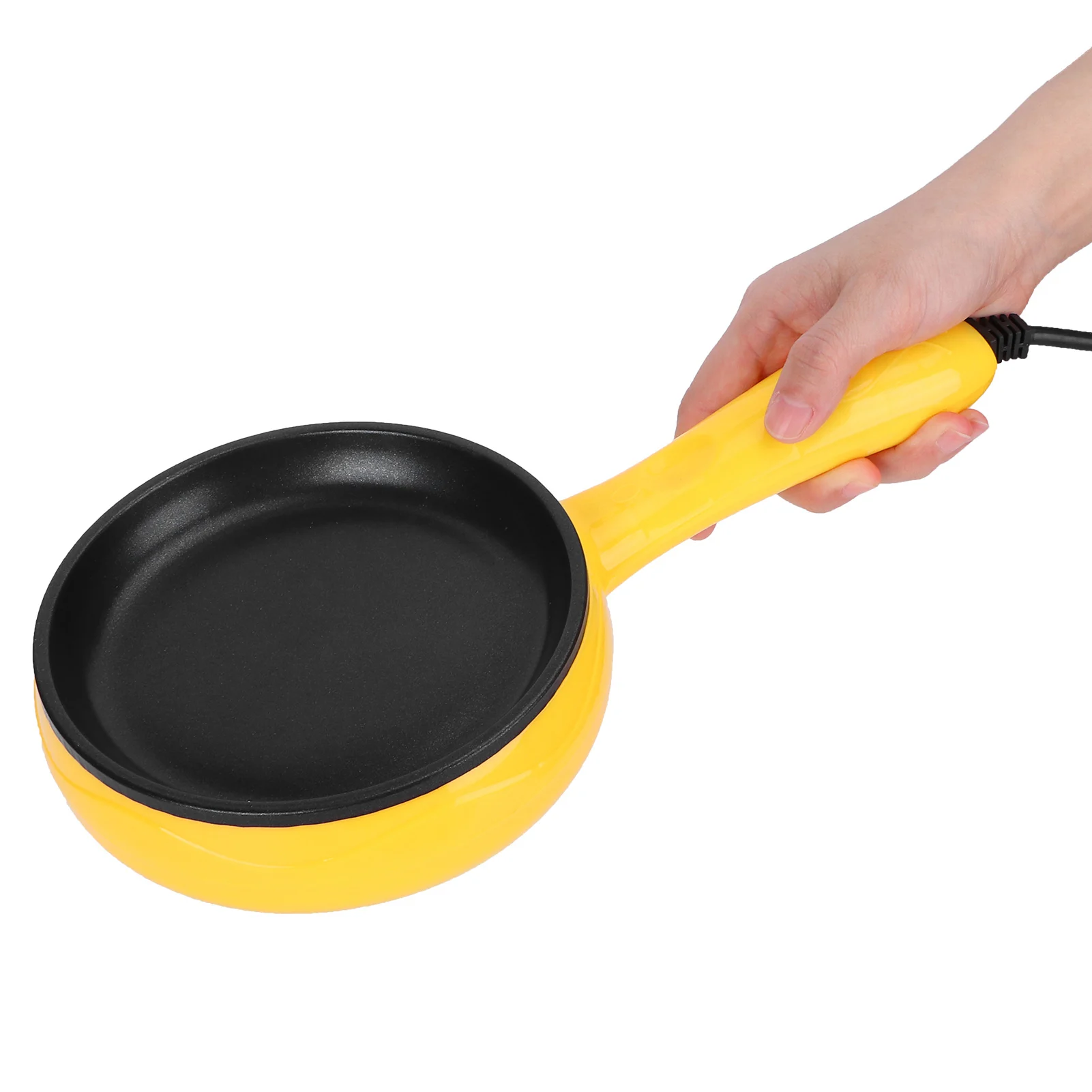 350W Mini Frying Pan Non‑Stick Fried Steak Pancake Egg Pan with Wooden Spatula Egg Frying Pan Kitchen Utensil Steak Frying Pan 3