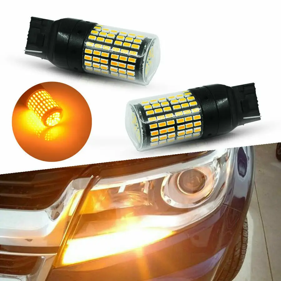 10X W21W 144-Smd Amber Turn Signal Light 7440 T20 Bright Led Bulbs No Hyper Flash