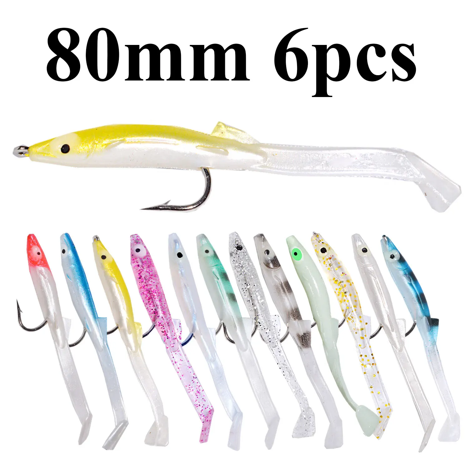 

Afishlure Raglou Real Eel 6pcs/bag Wobblers 80mm/2.3g Leurre Raglou Peche Carnassiers Leurre Carnassier