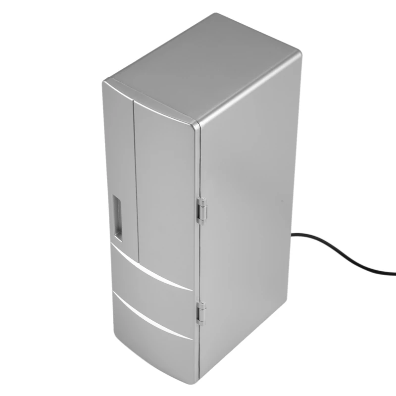 

2X Refrigerator Mini USB Fridge Freezer Cans Drink Beer Cooler Warmer Travel Refrigerator Icebox Car Office Use Portable