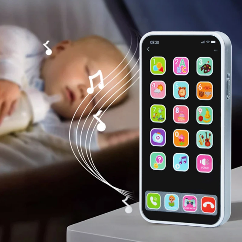 Infant Simulation Touch Screen Cell Phone Educational Toy, with Light Music, Gopher Early Education Learning Machine Sound Toy 2