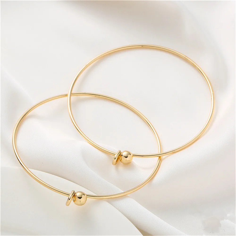 14K clad gold single circle screw universal bracelet ring handmade diy bracelet accessories homemade bracelet jewelry materials