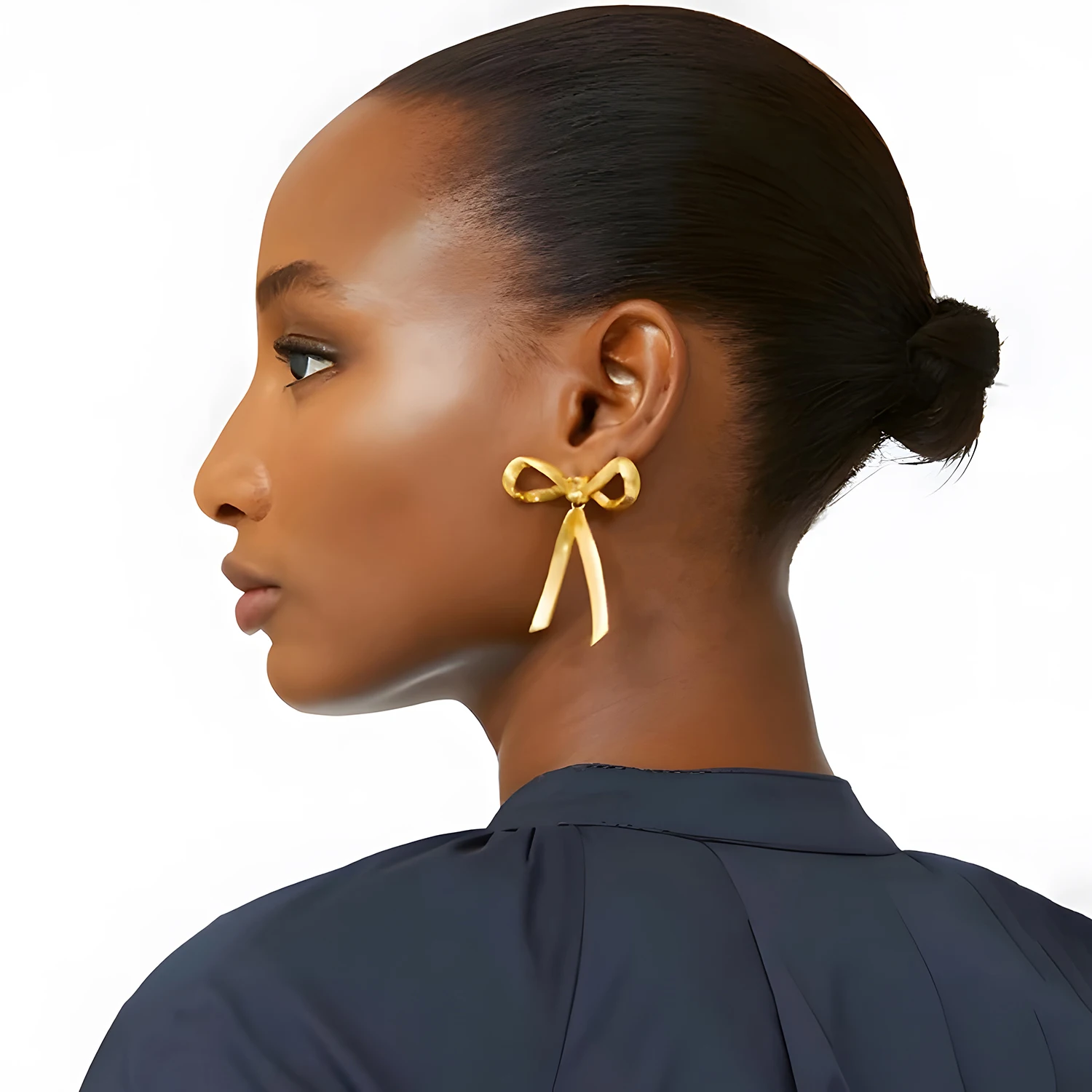 Pendientes De Lazo Para Mujer, De Moda Para Plata