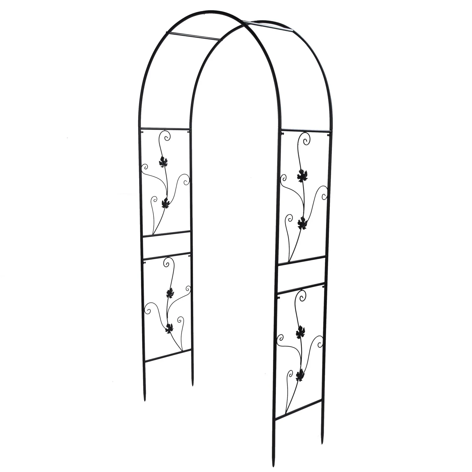 Climbing Plant Support Climbing Plants Arch Outdoor Garden Arch Plant Frame Support Rack Lawn Backyard Decoration Black
