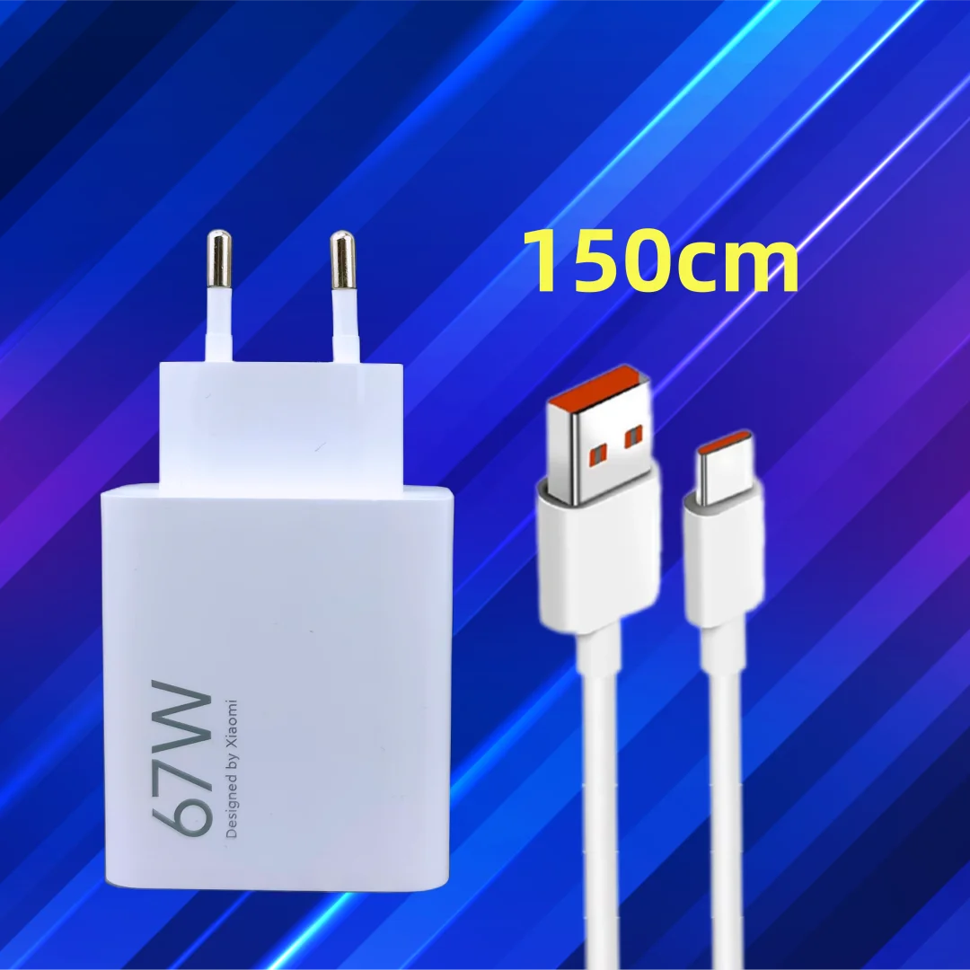 Xiaomi-Redmi Note用のオリジナルの67WタイプC急速充電器,5A USB Xiaomi-Redmi Note用のオリジナルの67WタイプC急速充電器,5A USB