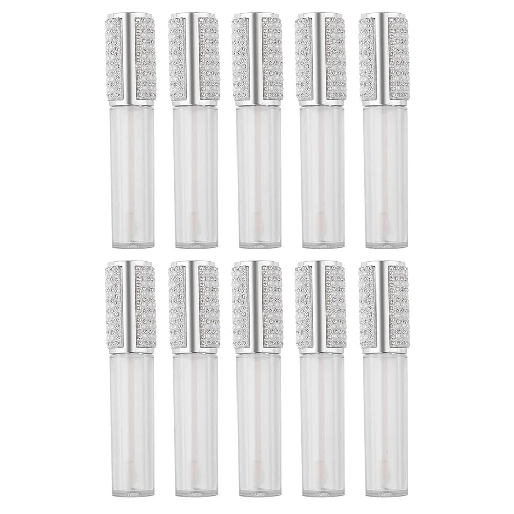 

10 Pcs Lipstick Gloss Tube Empty Refillable Bottles Make up Mini Glass Container