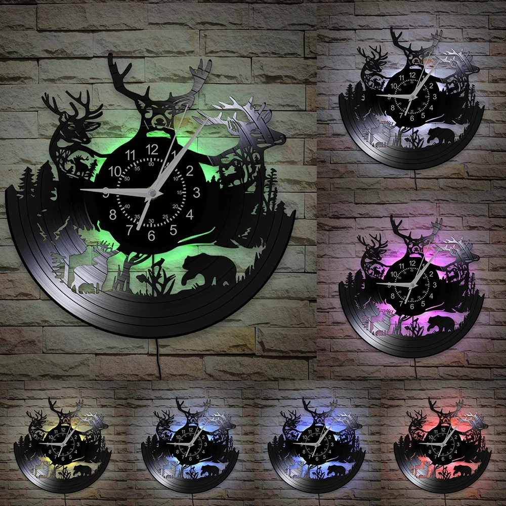 Wild Deer Vinyl Wall Clock – Hunting Home Decor 6