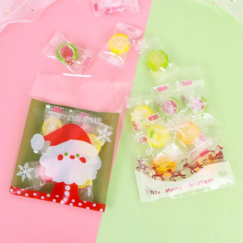 100pcs Transparent Small Plastic Bags for Candy Lollipop Cookie Packaging  Cellophane Bag Wedding Party Favor Poly Opp Gift Bag