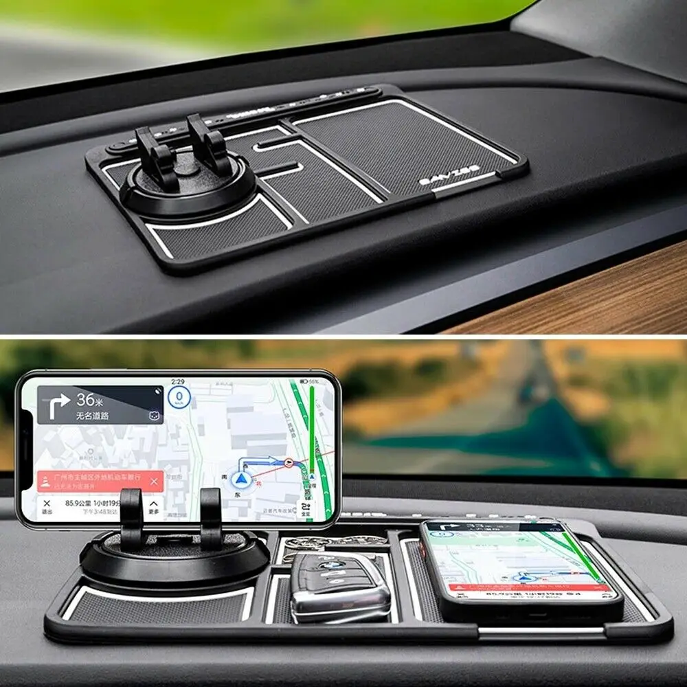 360&deg; Non-Slip Phone Pad Mat 4 In 1 Car Silicone Dashboard GPS Holder Mat Universal Stand Multifunctional Car Interior car non slip mat car dashboard mat non slip dash mat