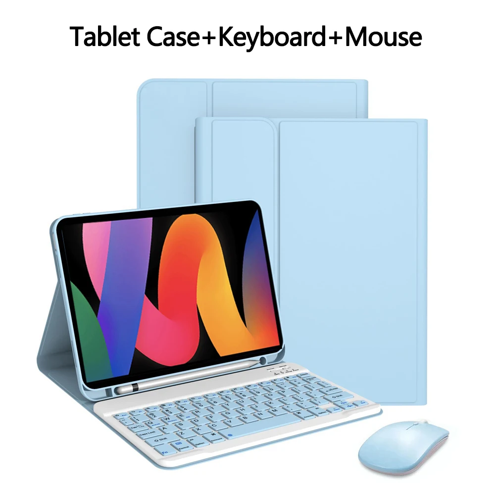 Versatile Keyboard Case with Detachable Bluetooth, Multi-Angle Stand, and Pen Holder