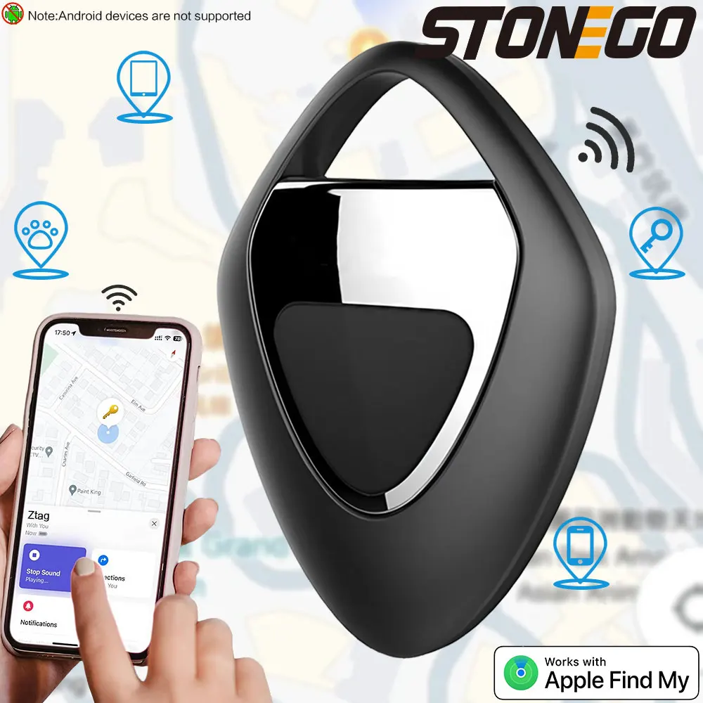 STONEGO 블루투스 GPS 추적기, 분실 방지 장치, IOS 스마트 파인더..