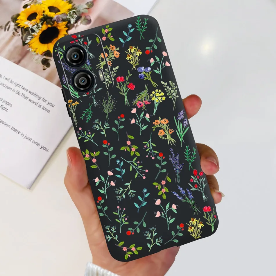 Stylish Pattern Soft TPU Shockproof Black Silicone Phone Case