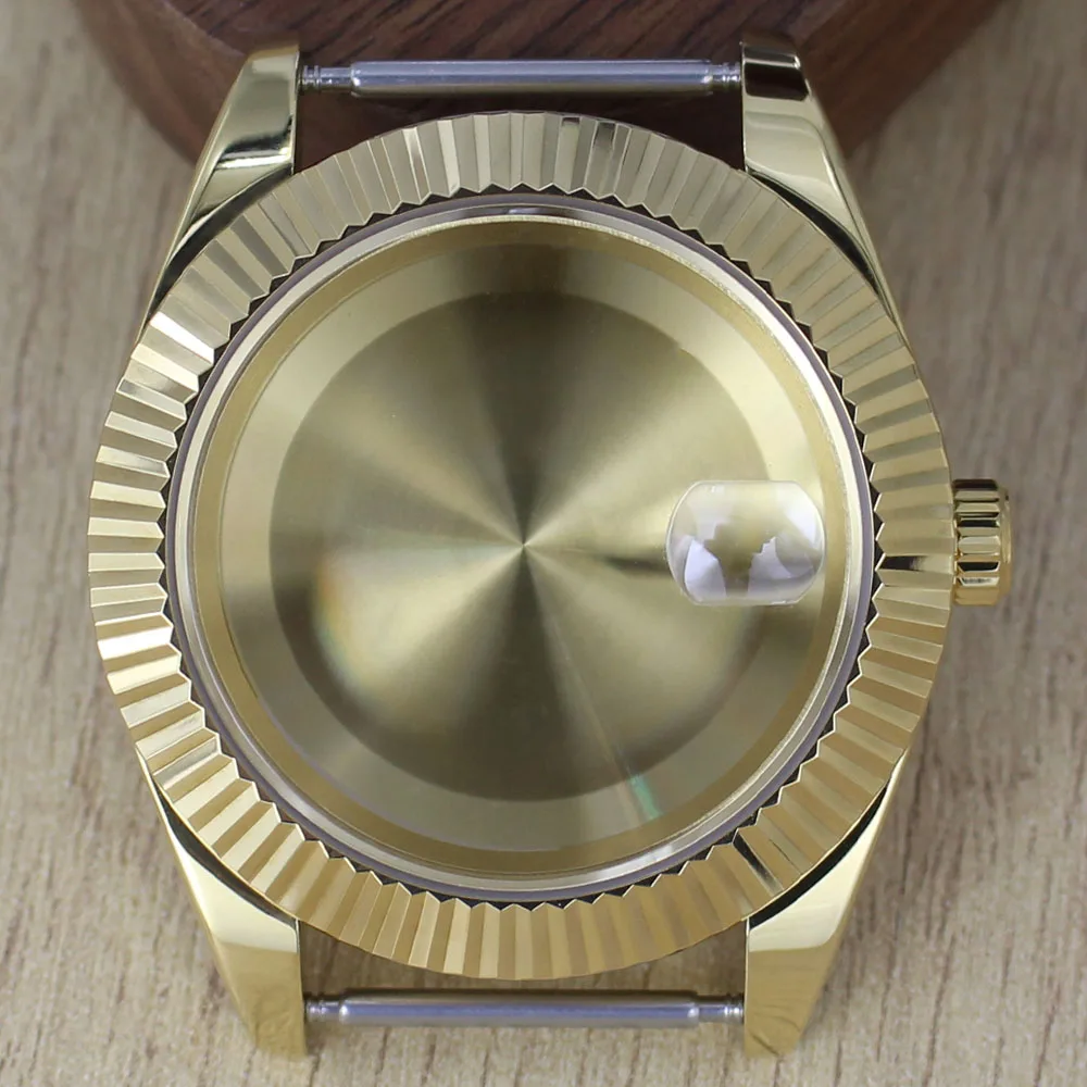 Fashion Round Edge Watch Case with Sapphire Glass - Waterproof, 36mm/39mm, 28.5mm Dial Compatibility