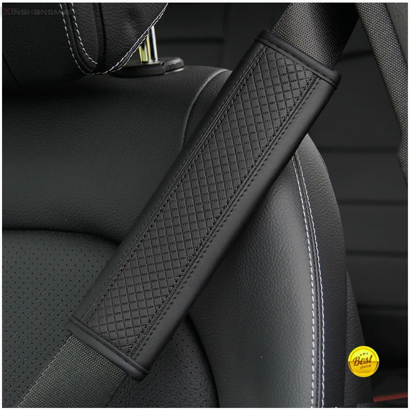 Car Accessories Seat Belt PU Leather Safety Belt Shoulder Cover Breathable Protection Seat Padding Pad Auto Interior Access seat belt covers seat belt protection seat belt protector car seat belt accessory safety belt shoulder guard