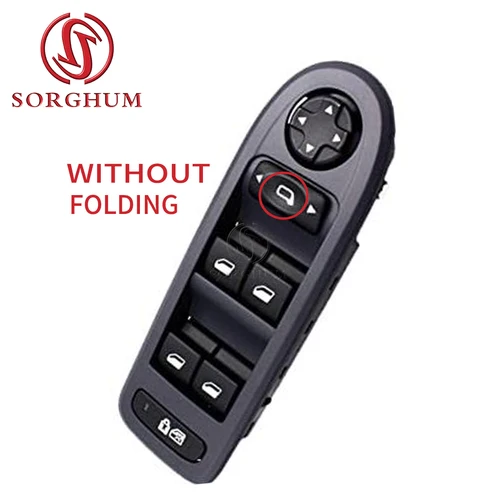 SORGHUM 파워 마스터 윈도우 스위치 드라이버 버튼, 푸조 308 508 C5 용 98054508ZD, 6490.QY 98053439 96644915XT 2