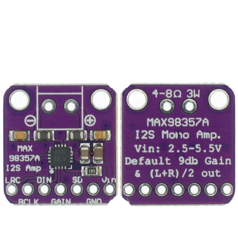 TENSTAR I2S Class D Amplifier Breakout Interface DAC Decoder Module Max98357 3pcs, 3W filterless audio for Raspberry Pi ESP32 - Image 6