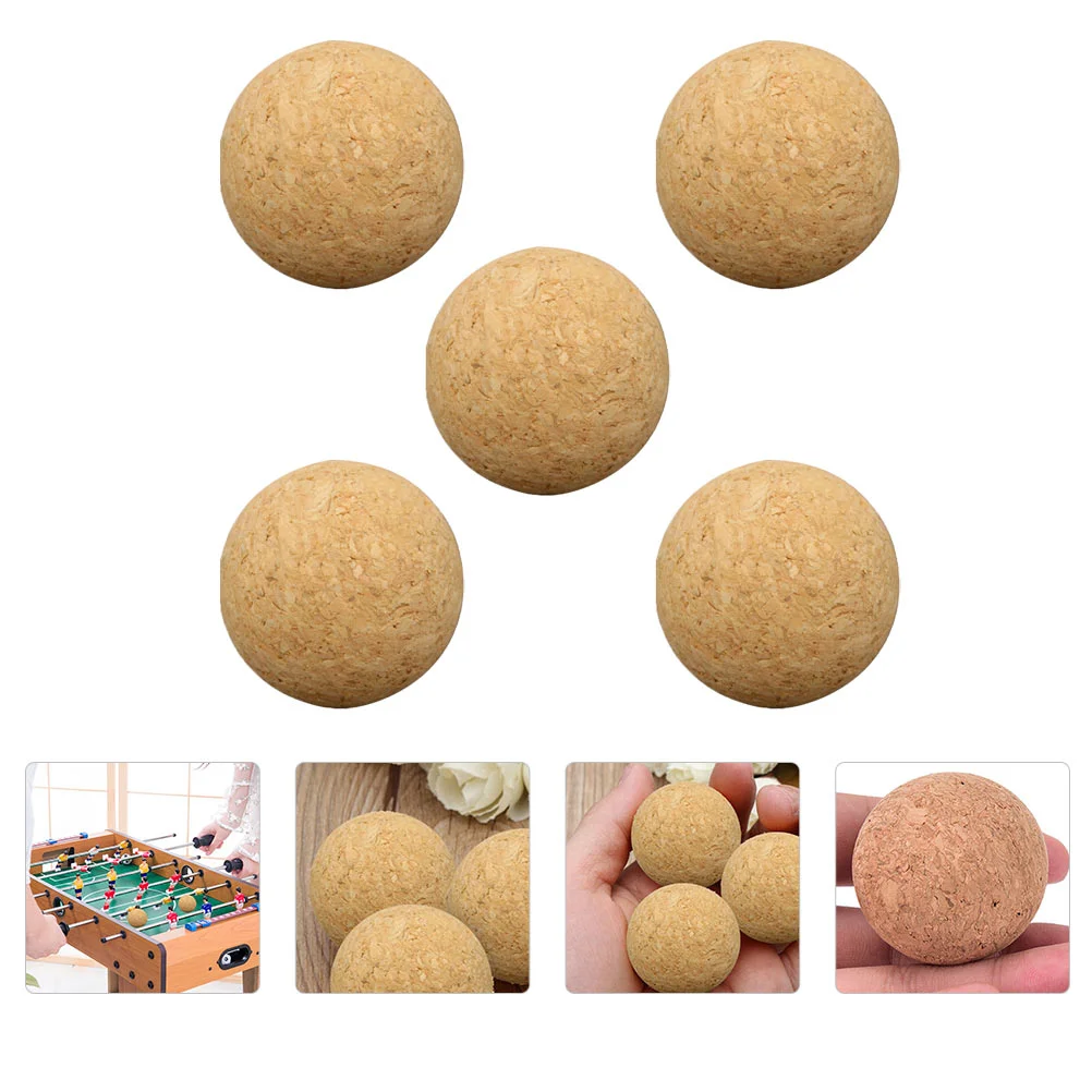 5 Pcs Table Soccer Foosball Cork Accessory Balls Foosebsllball Glass Bottle Massage Child