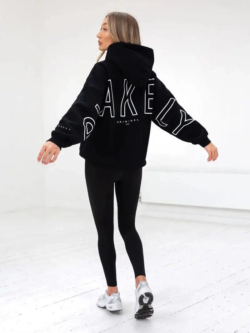 Hip-hop Harajuku High Street Trendy Brand Letter Print Oversized Hoodie Men Y2K 2025 Retro Gothic Punk Casual Sweatshirt Women