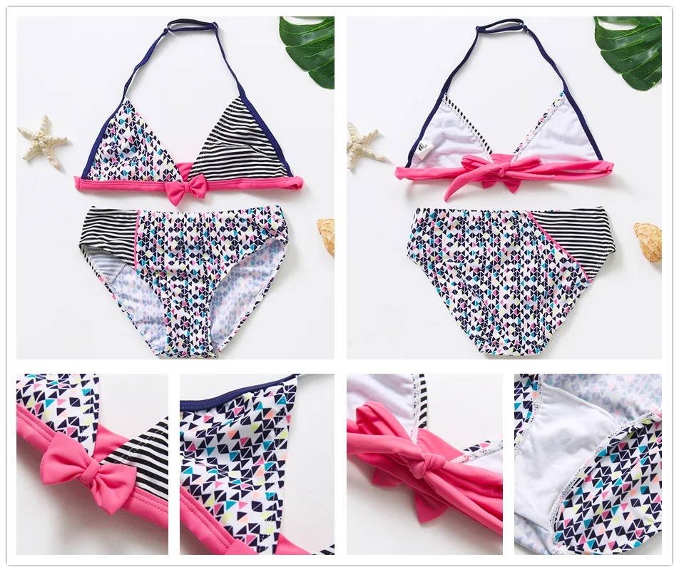 Generic Children's Swimwear Two Piece Flamingo Swimsuit For Girls