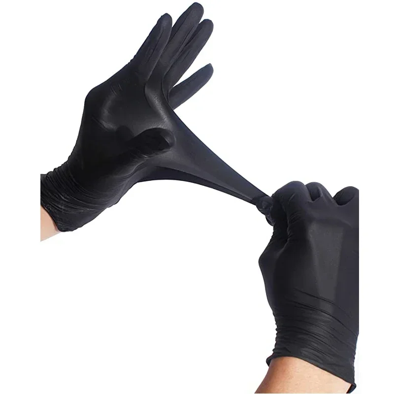 Disposable Black PVC Gloves Higher Elasticity Softer Anti-acid Alkali Glove for Food Processing Household Cleaning Beauty Salons disposable pvc gloves