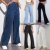 2024 Women'S High Waist Wide Leg Straight Leg Jeans Slim Fit Casual Home Drape Jeans Commuting Fashion Denim Pants For Women 5