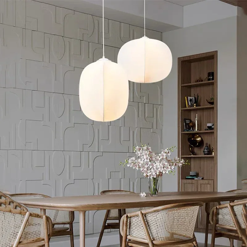 

Nordic Silk Pendant Lights Modern Creative Art Decor Lighting for Living Room Bedroom Bedside Lamp Restaurant Hotel Chandeliers