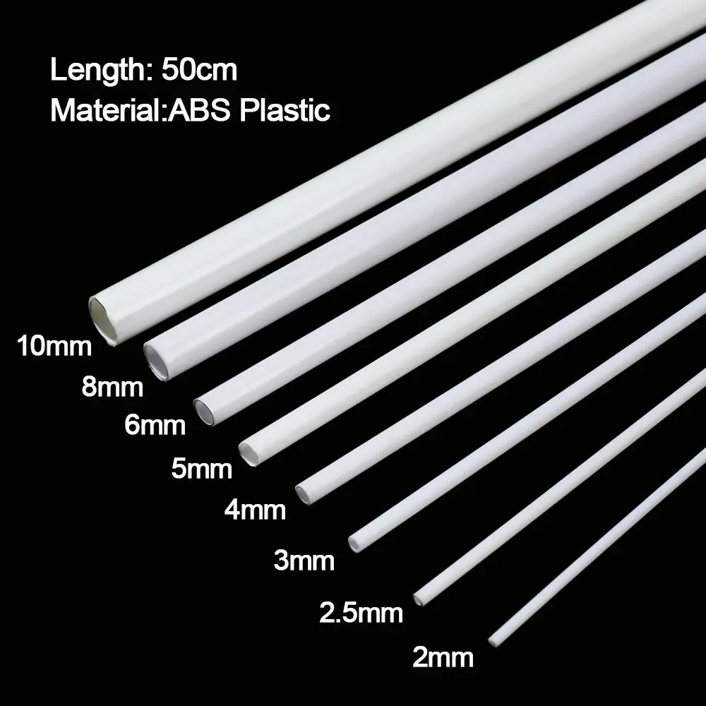 OLYCRAFT 40 barre quadrate in plastica ABS plastica ABS bianca, barre quadrate fisse, asta quadrata in stirene, per tavolo di sabbia fai da te, modellismo architettonico