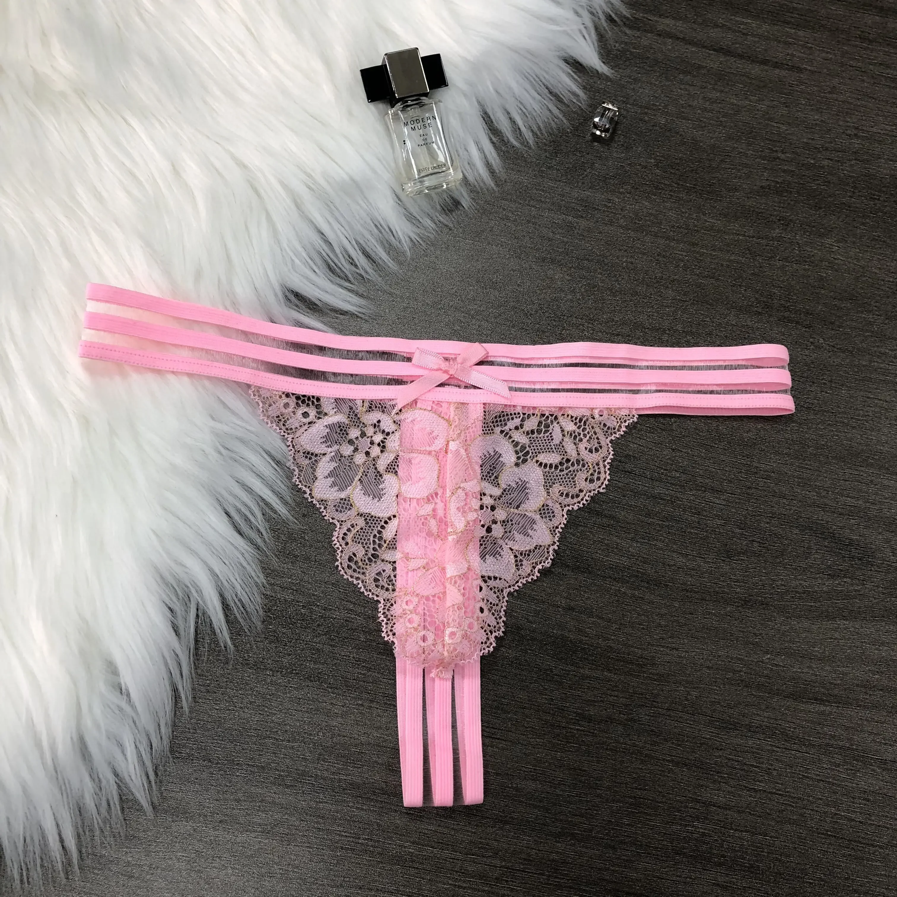 Perizoma Personalizzato Con Nome E Catena Di Strass | Biancheria Intima Sexy Donna | Bikini In Pizzo Con Lettere | Regalo Per Fidanzata