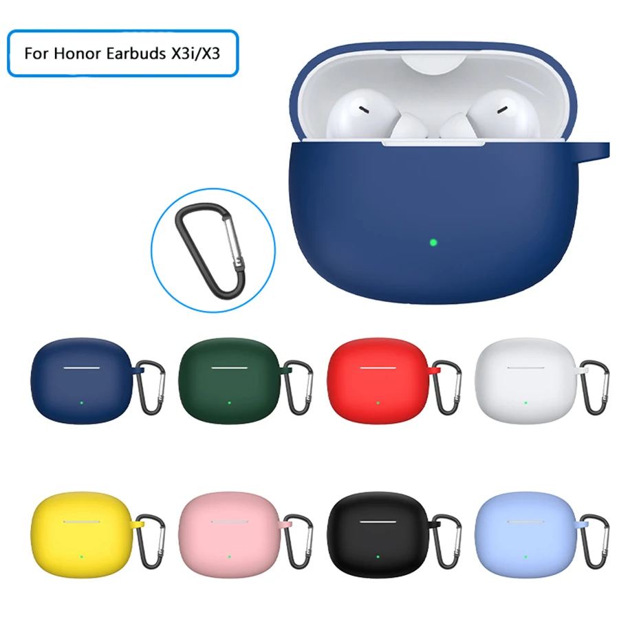

Silicone Earphone Case For Huawei Honor Earbuds X3 Dust-proof Protective Wireless Bluetooth Earphone soft Cover Case For TWS