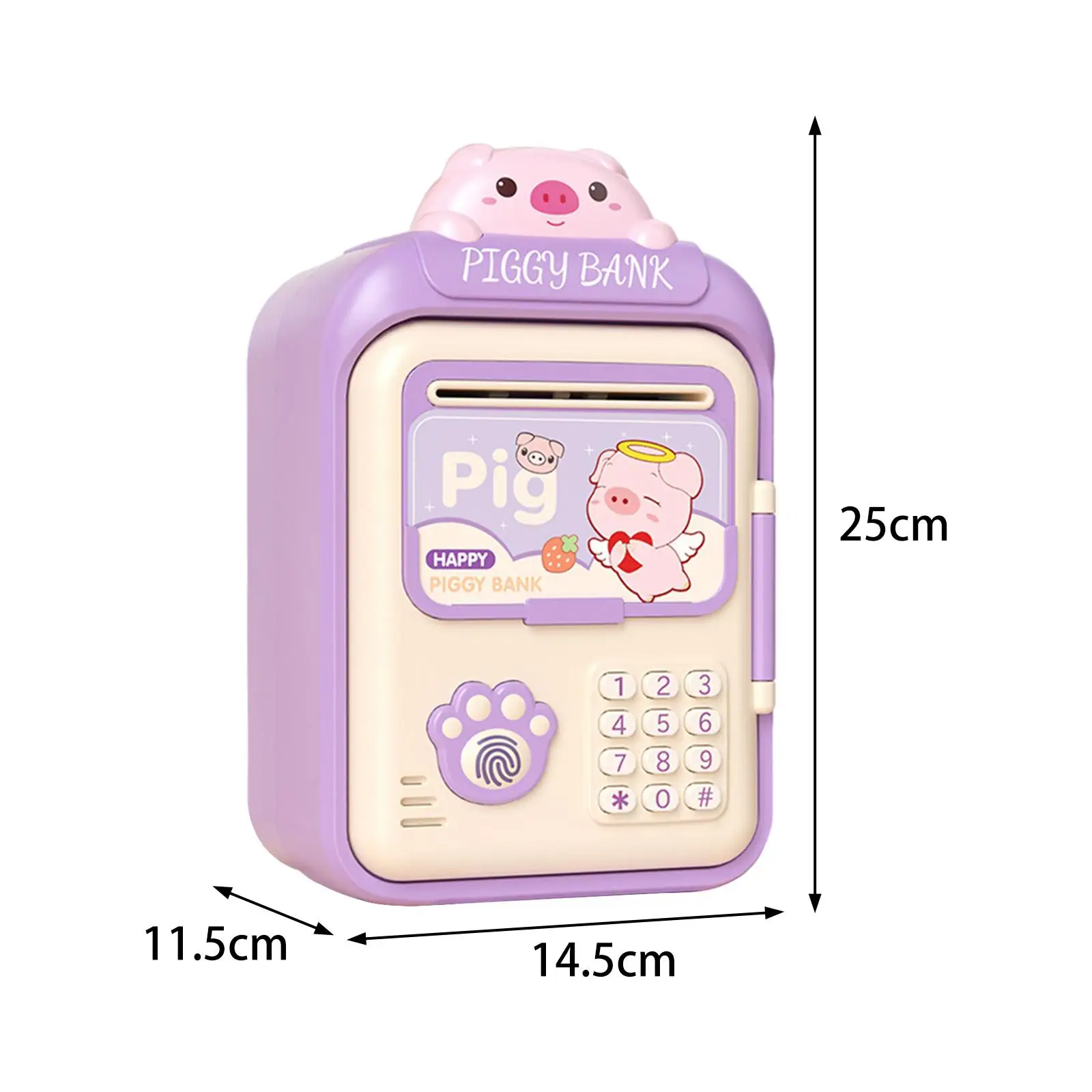 Electric ATM Money Bank Automatic Roll Cash Security Box Kids Piggy Bank Password Lock Savings for Birthday Gift Kids
