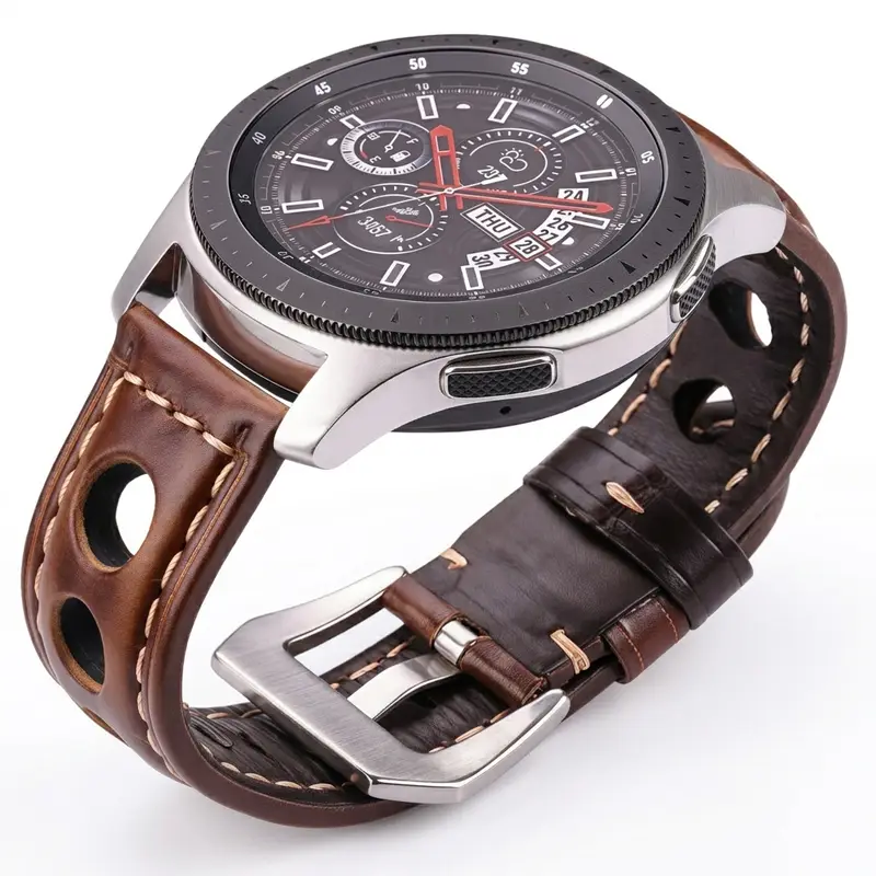 Cowhide Watch Strap Bracelet Vintage Genuine Leather 20mm 22mm 24mm Watchband Women Men Fashion Watch Band Belt With Pin Buckle - Image 3