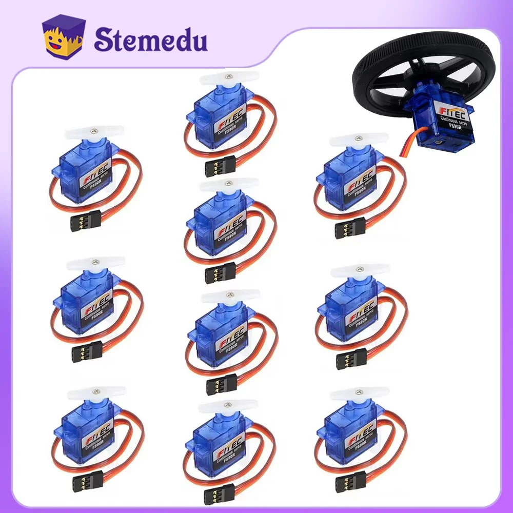 Servo Motor 360 Feetech FS90R 360 Degree Continuous Rotation Micro Servo  Motor With RC Wheels - 4 Pack For Arduino Robotics Arduino Servo Motor