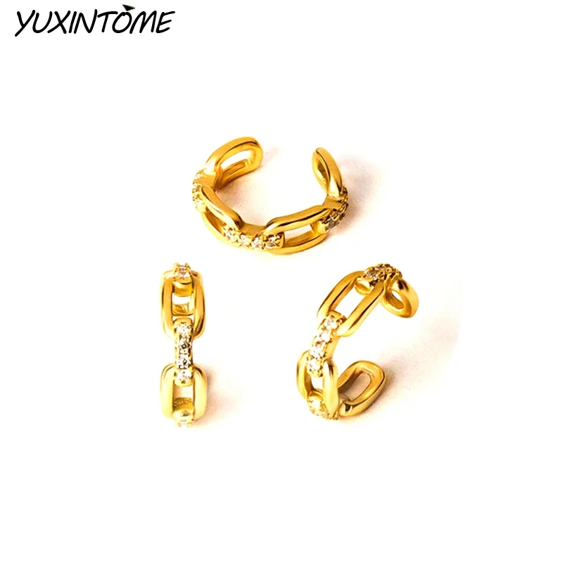 

1pcs 24k Gold Plated Clip on Earrings for Women Fake Piercing Ear Cuff Women's Earrings 2022 Fashion Jewelry Ear Accessories