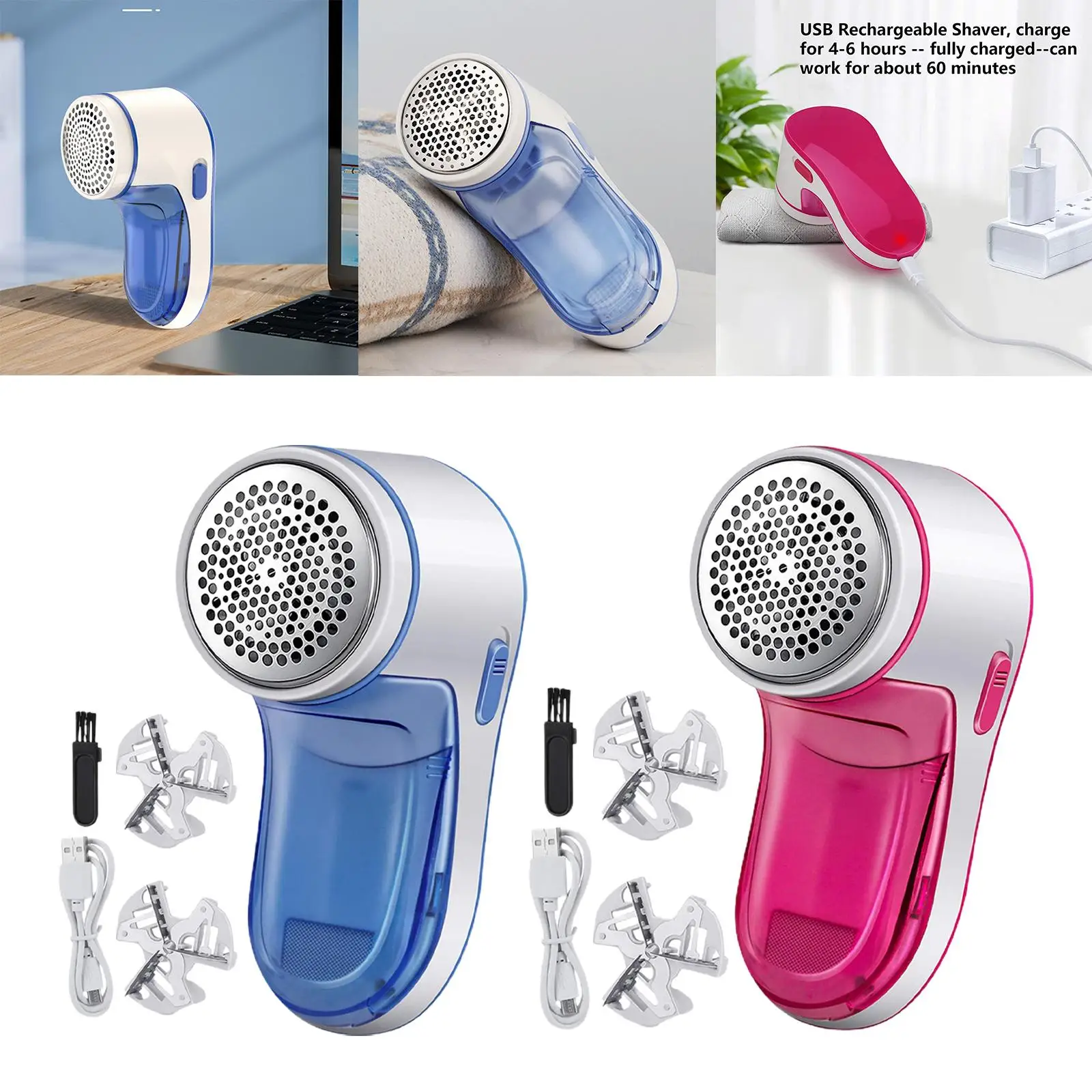 Electric Lint Remover Fabric Shaver Removal Tool Rechargeable Remove Fluff Fuzz Defuzzer for Wool Clothing Bedding Cashmere 5
