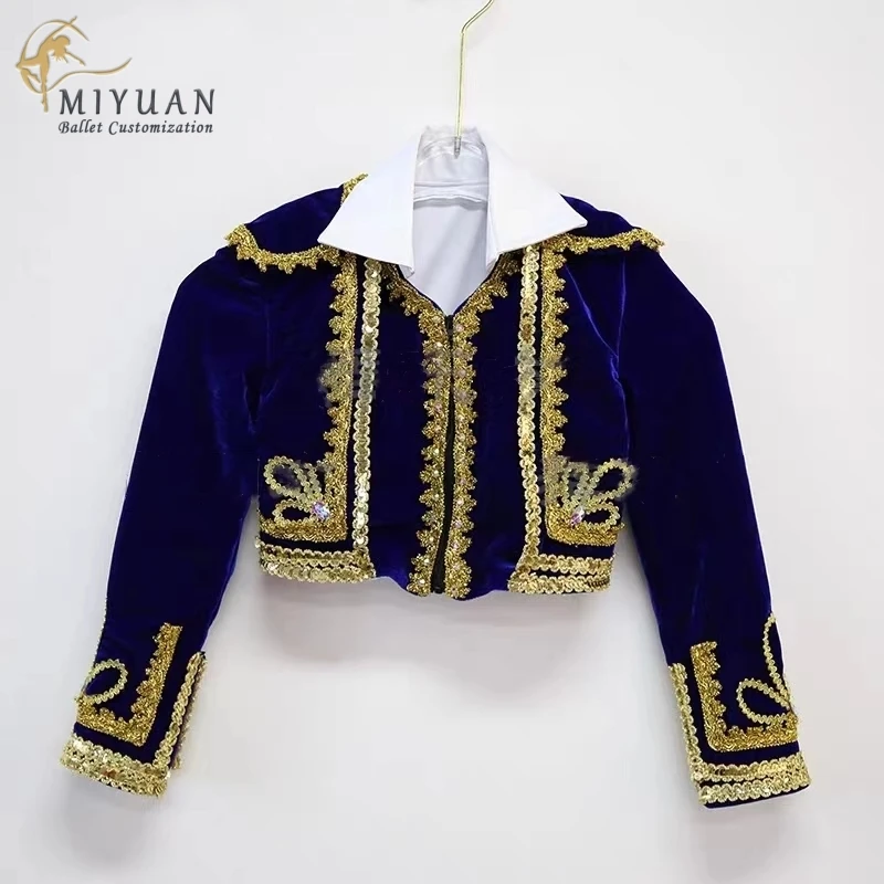 

New men's ballet dance dress measurement custom adult children performance competition clothing single coat custom