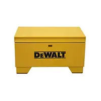 32" Steel Jobsite Box with Lid Support Weather Resistance Security Locks and Forklift Rails Durable and Convenient Storage 1